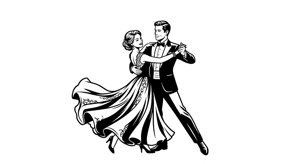 Elegant ballroom dancing couple — the Techstrong Two Step